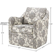 Wide Seat Arm Chair With 360 Degree Rotation - R&R Furniture Gallery (Fountain Valley, CA)