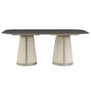 Kasa - Dining Table - Sintered Stone Top & Champagne - R&R Furniture Gallery (Fountain Valley, CA)