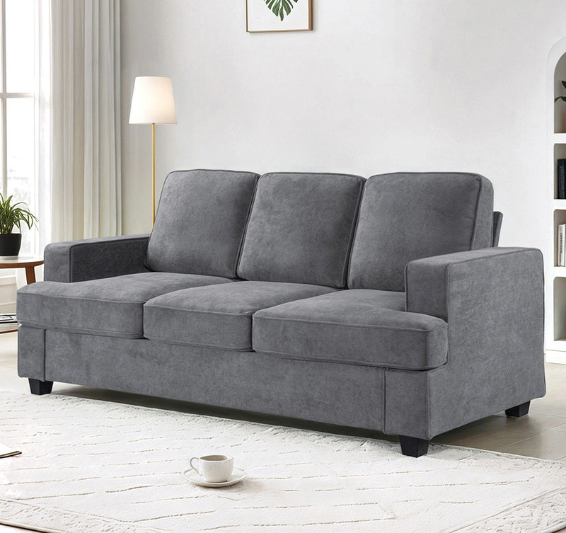 Modern Sofa, Comfortable 3 Seater Couch With Deep Seating, Loose Back Cushions, Wide Arms - R&R Furniture Gallery (Fountain Valley, CA)