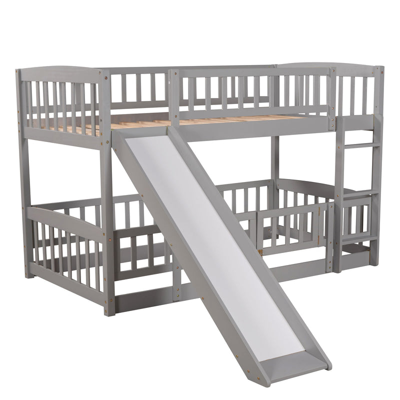 Low Bunk Bed With Slide, Fence And Ladder - R&R Furniture Gallery (Fountain Valley, CA)