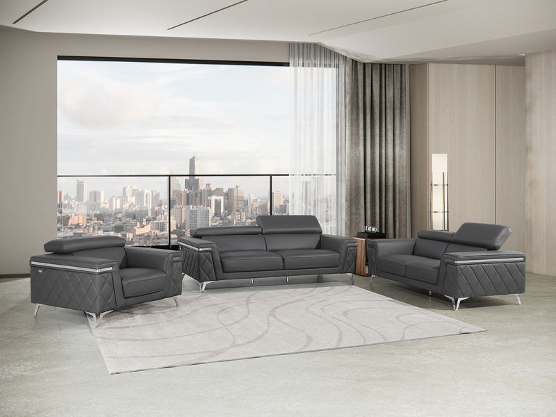 1140 - 3-Piece Sofa Set With Adjustable Headrest - R&R Furniture Gallery (Fountain Valley, CA)