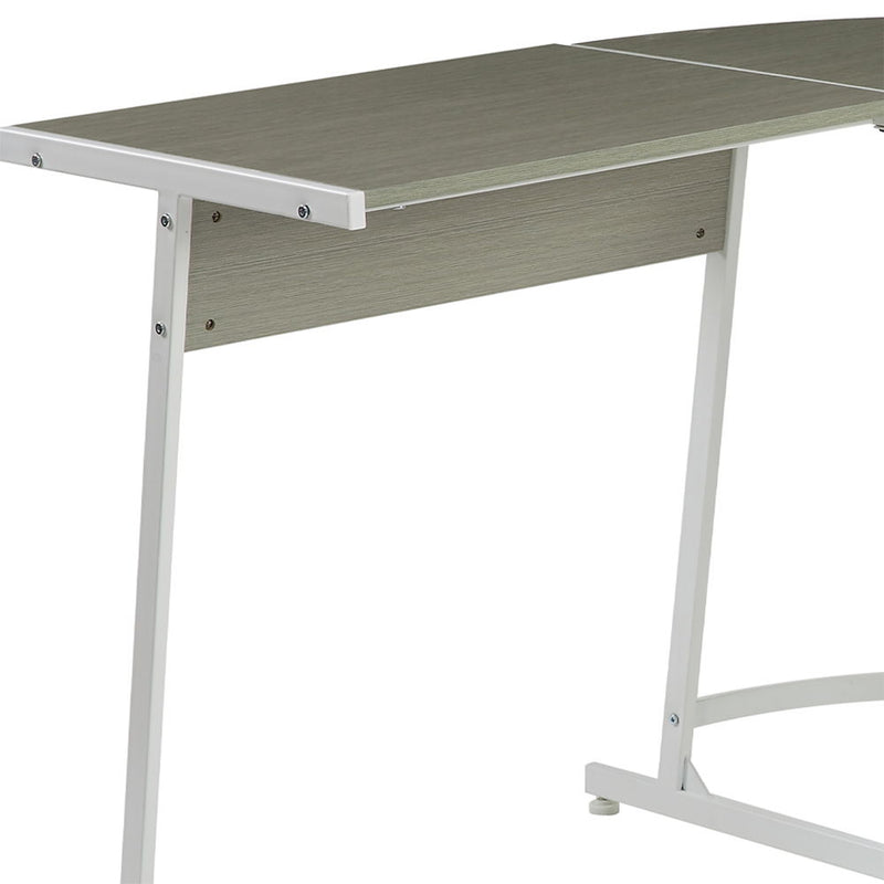 Carver - Computer Desk - Gray & White - R&R Furniture Gallery (Fountain Valley, CA)