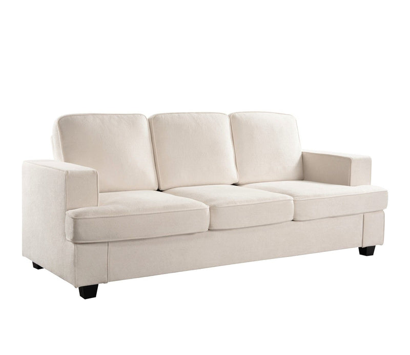 Modern Sofa, Comfortable 3 Seater Couch With Deep Seating, Loose Back Cushions, Wide Arms - R&R Furniture Gallery (Fountain Valley, CA)