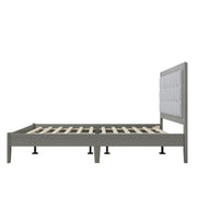 Mid Century Modern Platform Bed With Upholstered Headboard - R&R Furniture Gallery (Fountain Valley, CA)