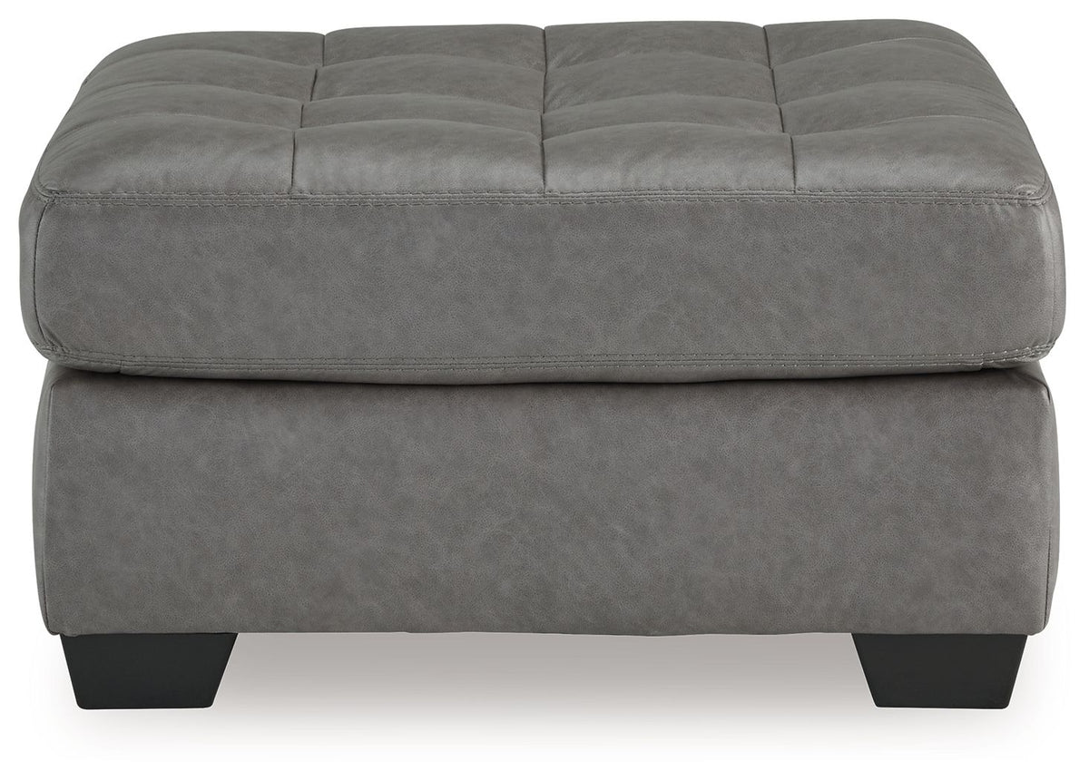 Clairette Court - Oversized Accent Ottoman - Alloy - R&R Furniture Gallery (Fountain Valley, CA)