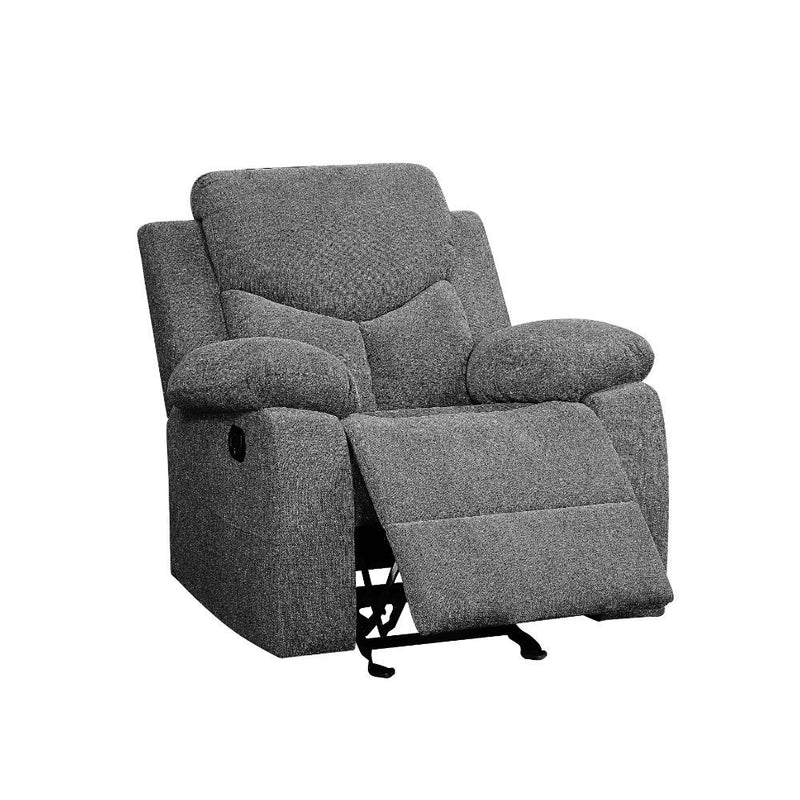 Kalen - Motion Glider Recliner - Gray Chenille - R&R Furniture Gallery (Fountain Valley, CA)
