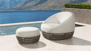 Willow - Round Upholstered Patio Ottoman - R&R Furniture Gallery (Fountain Valley, CA)