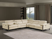 1246 - 6-Piece L-Shaped Modular Power Reclining Sectional With 3 Power Recliners And Power Headrests - R&R Furniture Gallery (Fountain Valley, CA)