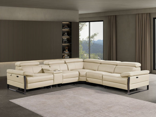 1246 - 6-Piece L-Shaped Modular Power Reclining Sectional With 3 Power Recliners And Power Headrests - R&R Furniture Gallery (Fountain Valley, CA)