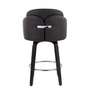 Set of two Lumi Source Dahlia contemporary counter stools with round footrests, stylish seating for kitchen or bar areas.