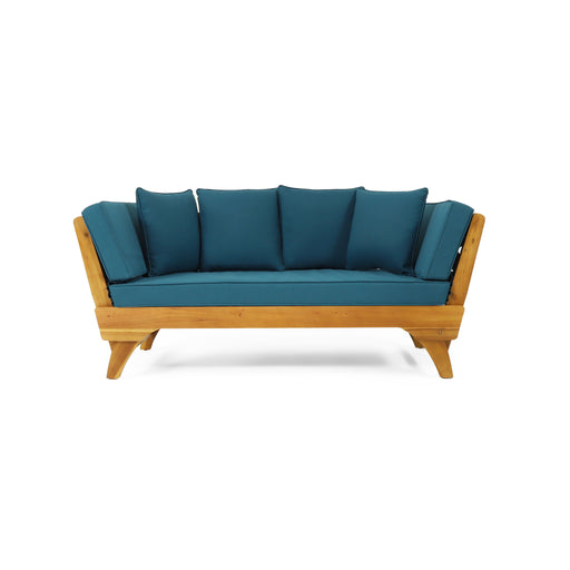 Outdoor Acacia Wood Expandable Daybed With Cushions - R&R Furniture Gallery (Fountain Valley, CA)