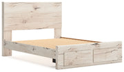 Signature Design by Ashley Lawroy panel bed with built-in storage drawers in a modern bedroom setting.