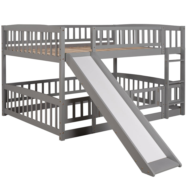 Low Bunk Bed With Slide, Fence And Ladder - R&R Furniture Gallery (Fountain Valley, CA)