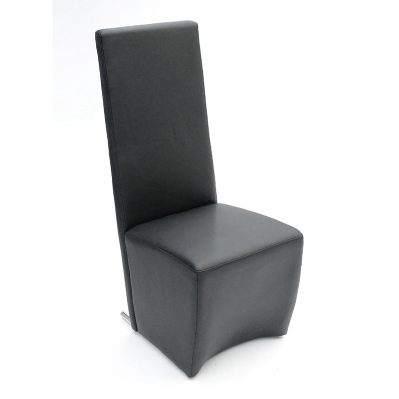 Maud Modern Black Leatherette Dining Chair — view 5