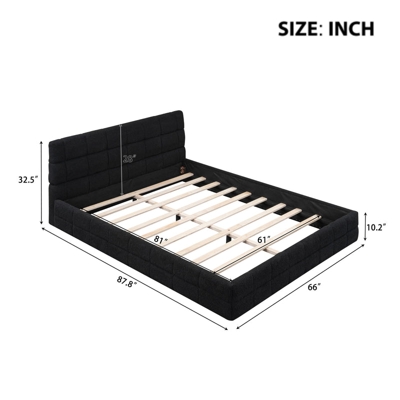 Upholstered Platform Bed With Headboard - R&R Furniture Gallery (Fountain Valley, CA)