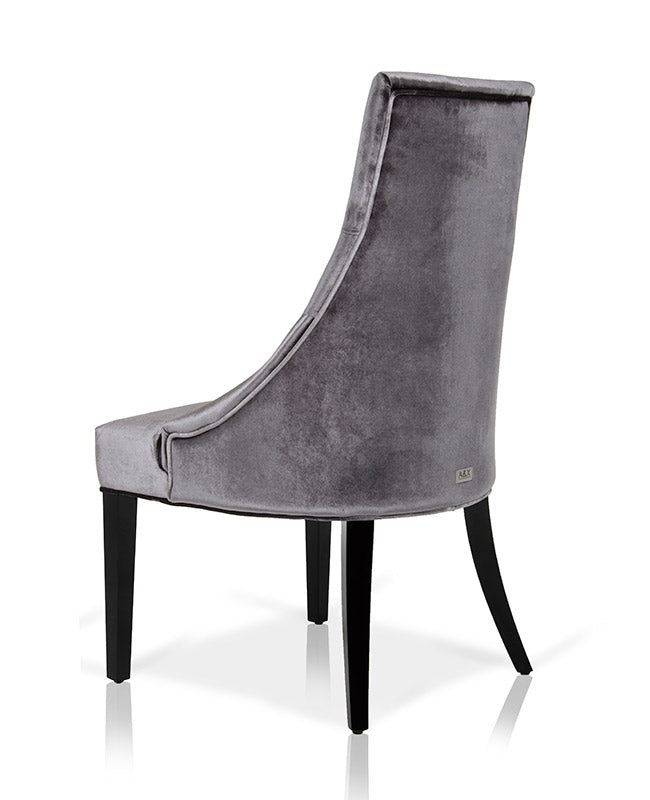 Charlotte - Grey Velour Dining Chair (Set of 2) — view 3