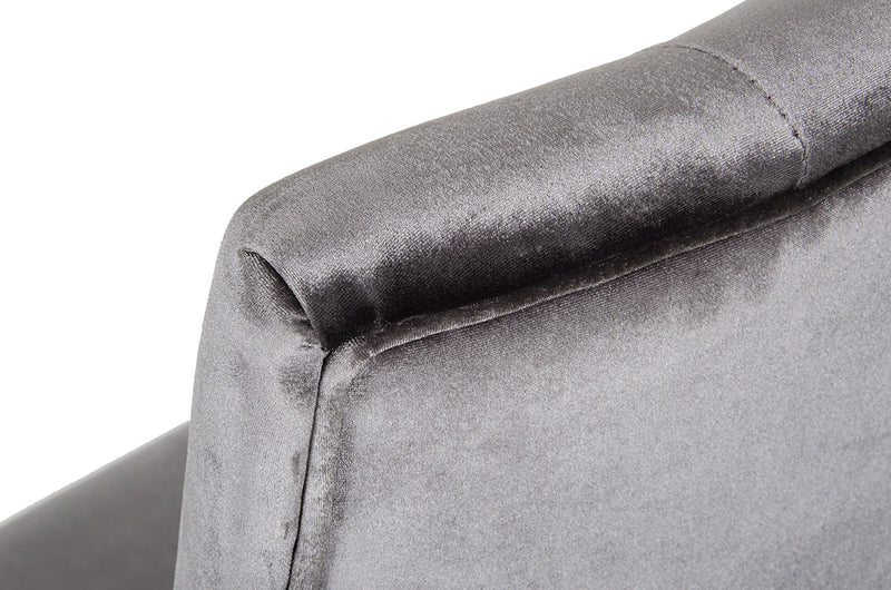 Charlotte - Grey Velour Dining Chair (Set of 2) — view 2