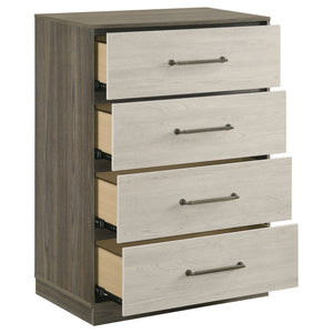 Edmondson - 4 Drawer Chest - Natural / Gray