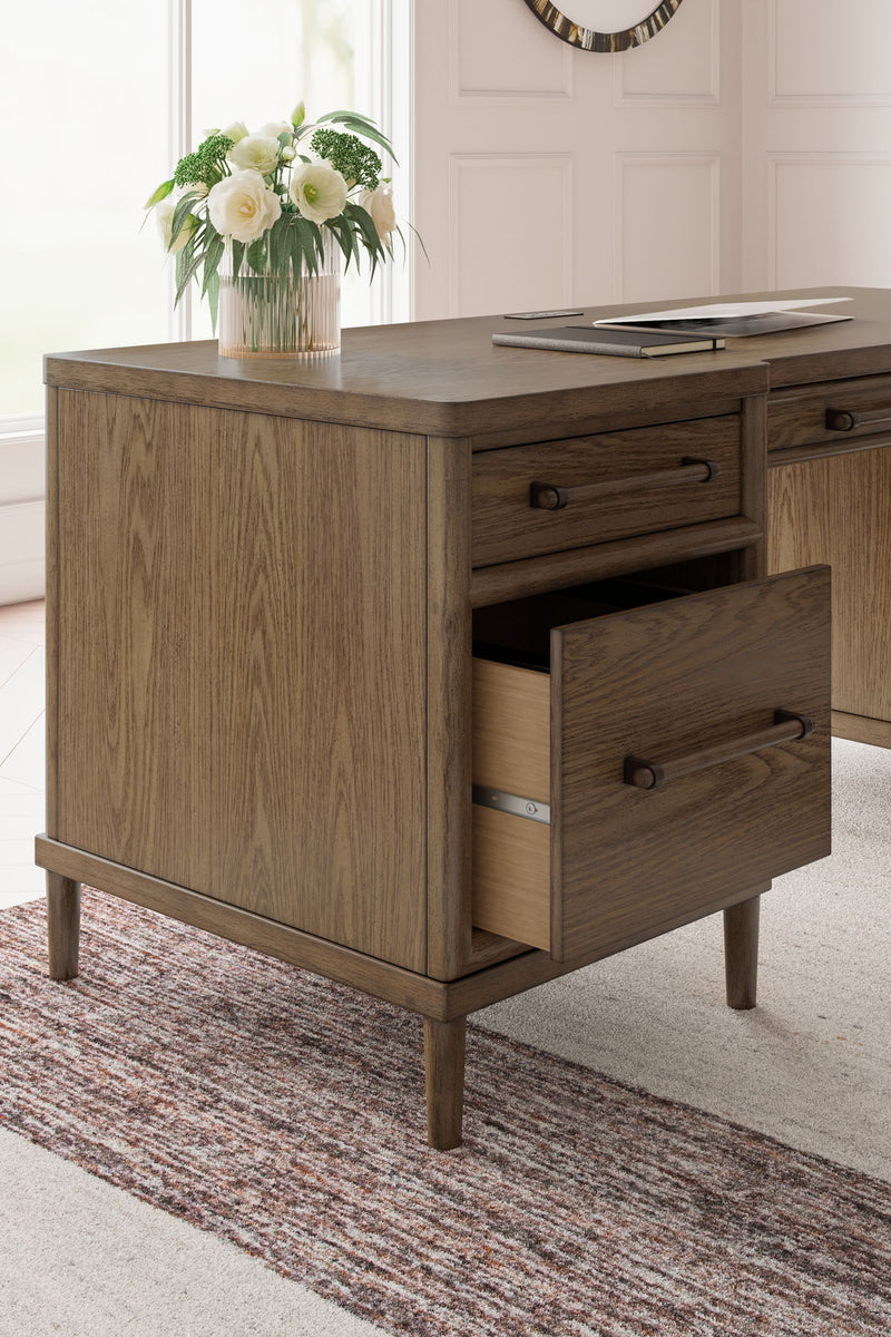 Roanhowe - Home Office Desk - Brown - R&R Furniture Gallery (Fountain Valley, CA)