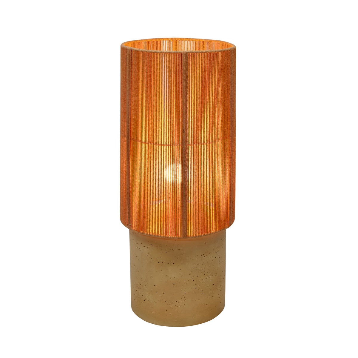 TOV Furniture Mondada concrete floor lamp with cylindrical base and modern design, standing on a neutral-colored floor.