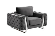 1051 - Contemporary Velvet Chair - R&R Furniture Gallery (Fountain Valley, CA)