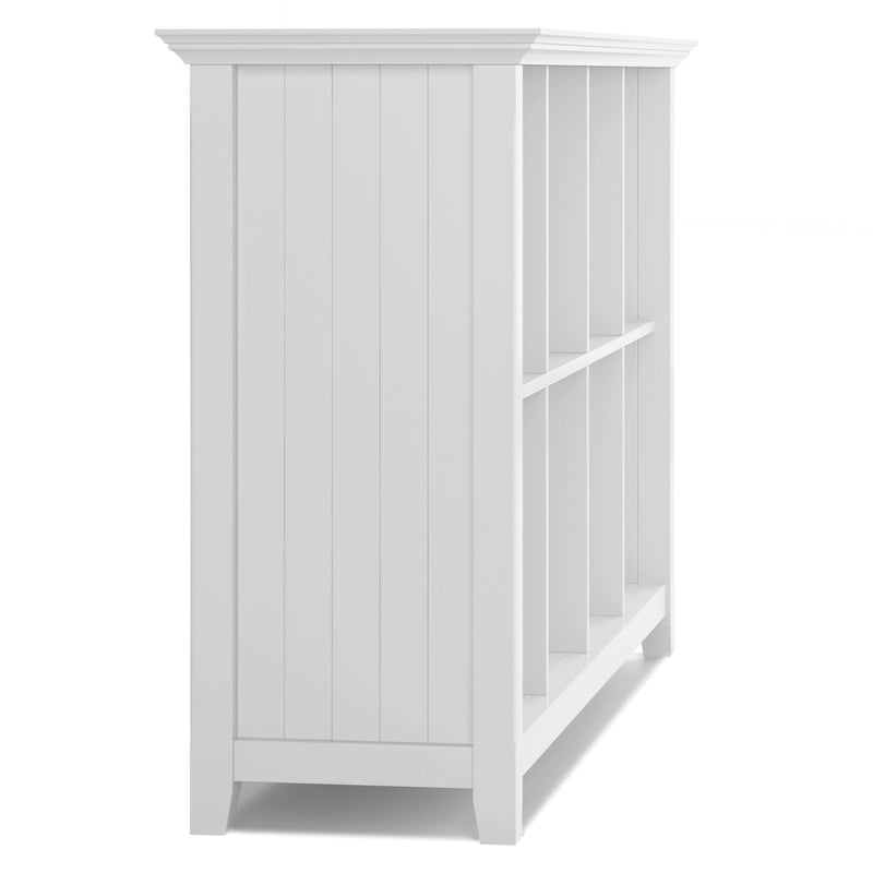Handcrafted Acadian cube storage organizer by Simpli-Home with multiple open compartments for versatile organization.