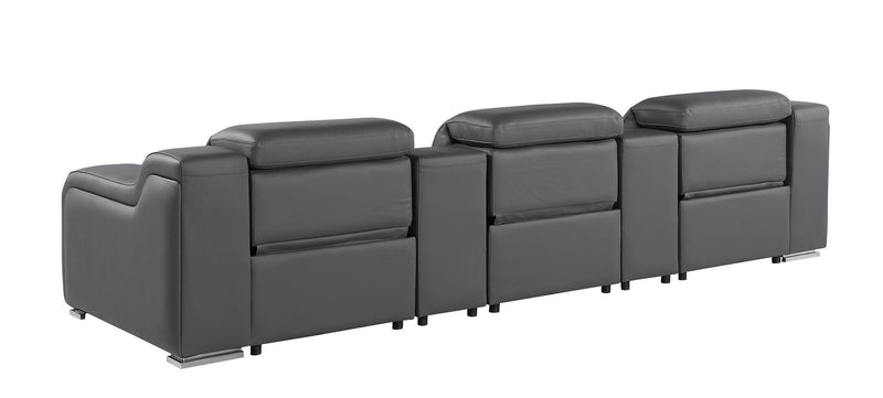 1116 - 5-Piece Modular Power Reclining Sofa In With 3 Power Recliners & Power Headrests