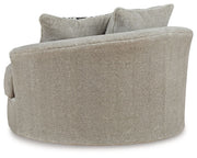 Calnita - Oversized Swivel Accent Chair - Sisal - R&R Furniture Gallery (Fountain Valley, CA)