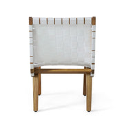 White Charlotte lounge chair by Noble House shown in a modern living room setting.