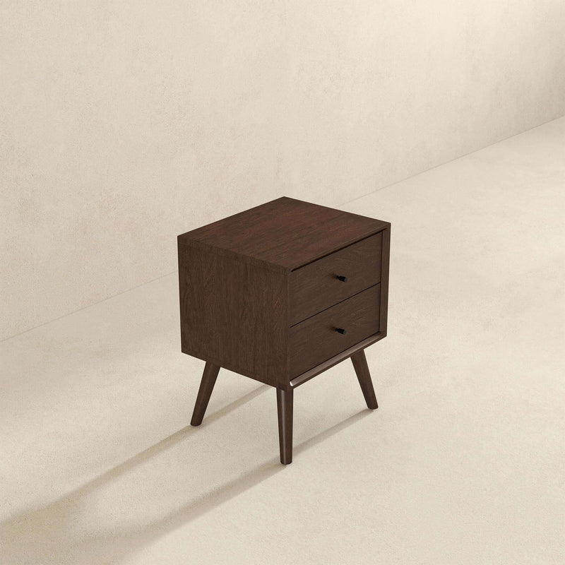 Caroline - Mid-Century Modern Style Night Stand 2 Drawer - R&R Furniture Gallery (Fountain Valley, CA)
