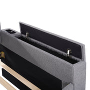 Upholstered Daybed With Storage Armrests, Trundle And Latest Integrated tooth Audio System - R&R Furniture Gallery (Fountain Valley, CA)