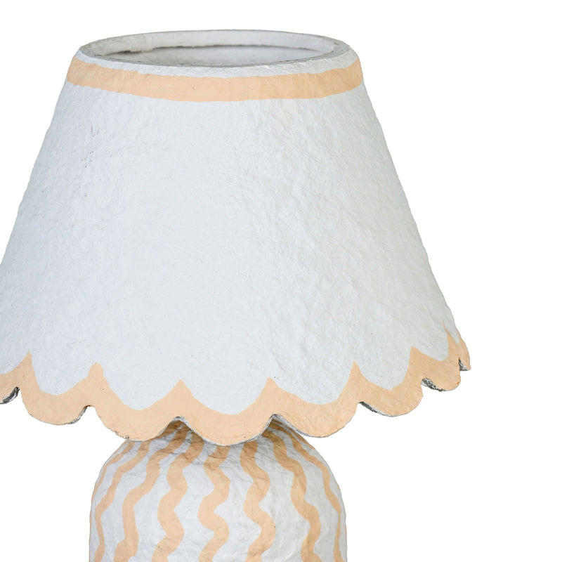 Blum - Scalloped Cotton Mache Table Lamp - R&R Furniture Gallery (Fountain Valley, CA)