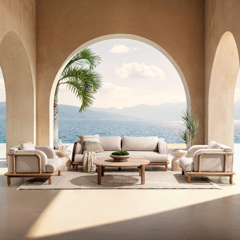 Oliver - Outdoor Round Coffee Table - Butterscotch - R&R Furniture Gallery (Fountain Valley, CA)