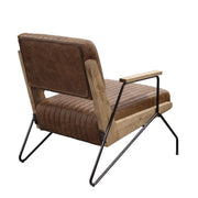 Eacnlz - Accent Chair - Cocoa Top Grain Leather & Matt Iron - R&R Furniture Gallery (Fountain Valley, CA)