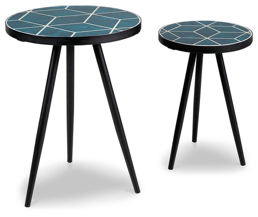Clairbelle - Accent Table (Set of 2) - Teal - R&R Furniture Gallery (Fountain Valley, CA)