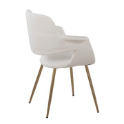 Set of two Lumi Source Vintage Flair Glam Art Deco chairs with sleek, stylish design and curved wooden legs.