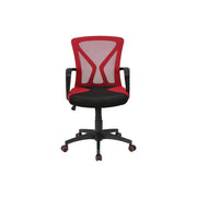 Black 8th Street office swivel chair with adjustable height and rotating seat, ergonomic design for comfortable workspace seating.