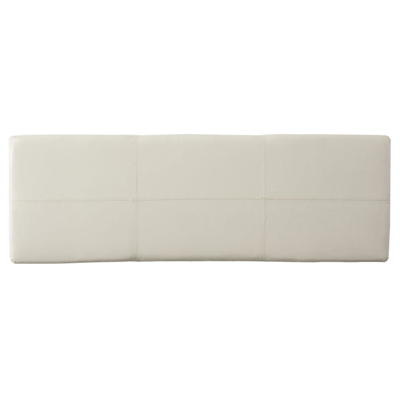 Contemporary Noble House Glouster storage ottoman with cushioned top and wooden legs, ideal for living room storage and decor.