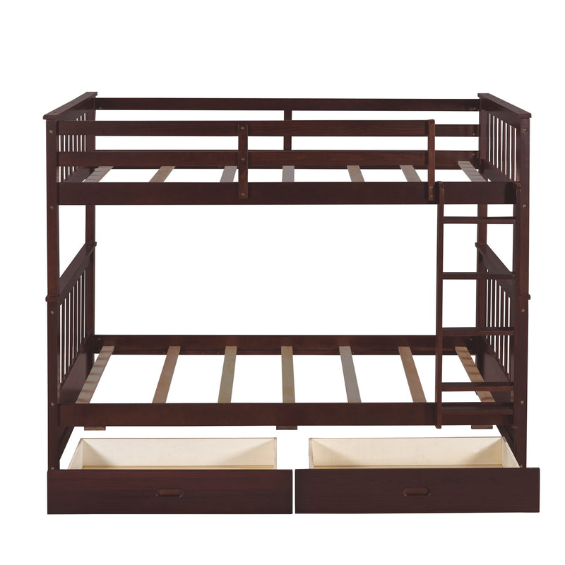 Bunk Bed With Ladders And 2 Storage Drawers - R&R Furniture Gallery (Fountain Valley, CA)