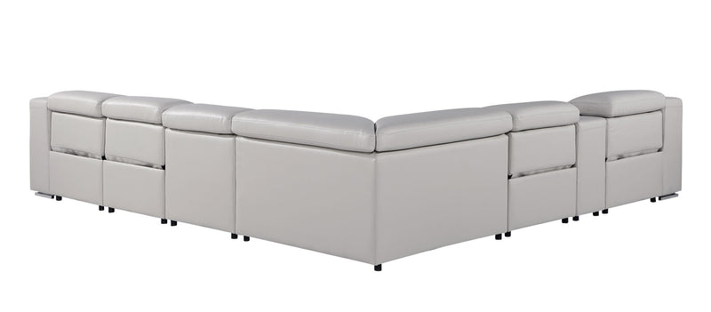 1116 - Power Reclining Italian Leather Sectional - R&R Furniture Gallery (Fountain Valley, CA)