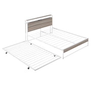 Platform Bed Frame With Trundle, USB Ports And Slat Support, No Box Spring Needed - R&R Furniture Gallery (Fountain Valley, CA)