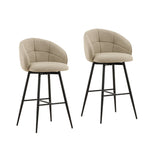 Ayla - Barstool (Set of 2) - Cloud Sand And Black