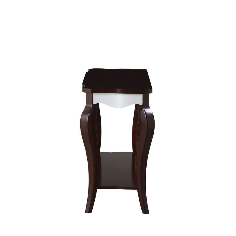 Mathias - Sofa Table - White & Walnut - R&R Furniture Gallery (Fountain Valley, CA)