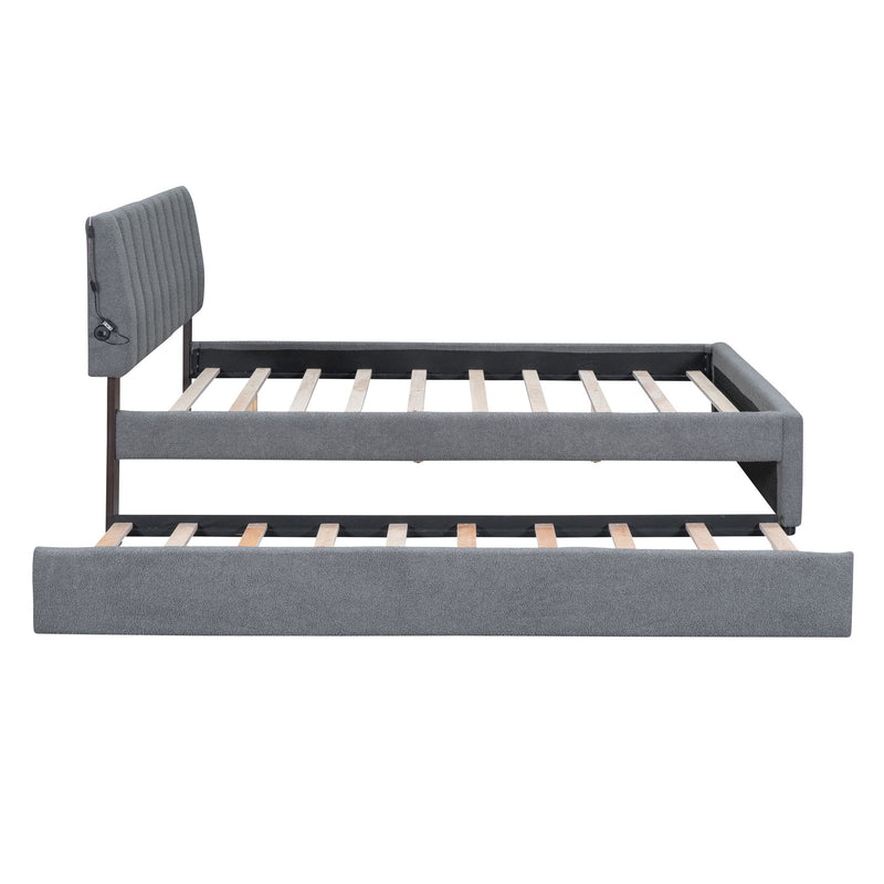 Upholstered Platform Bed With Trundle - R&R Furniture Gallery (Fountain Valley, CA)