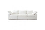 Willow 3PC Modular Sofa in White Linen Fabric