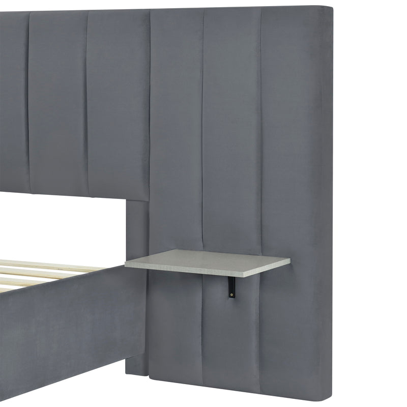 Upholstered Platform Bed With Big Headboard - R&R Furniture Gallery (Fountain Valley, CA)