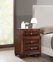 Glory Furniture LaVita cappuccino accent nightstand with a modern design and sleek finish, featuring a drawer and open shelf.
