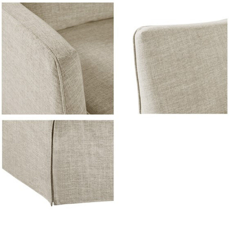 Traditional Design London Skirted Swivel Chair - R&R Furniture Gallery (Fountain Valley, CA)