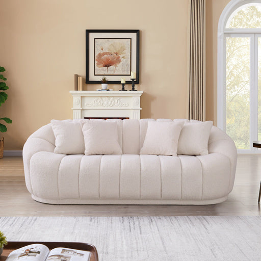 Maximilian - Modern Japandi Style Tight Back Boucle Couches - R&R Furniture Gallery (Fountain Valley, CA)