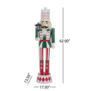 Noble House Christmas Nutcracker holiday decor in green, red, and white with durable construction and festive holiday design
